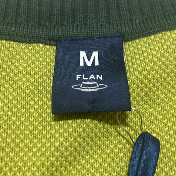 Flan Labs Avocado Atomic Green Sweater Vest Mens M Colorblock Knit Pullover New - Picture 5 of 10